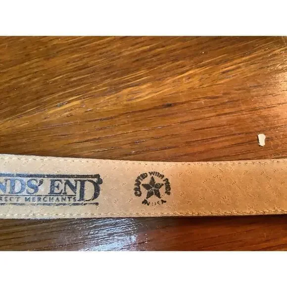 Land’s End Leather Belt Mens size 32” - Picture 4 of 5